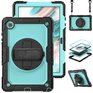 For Samsung Galaxy Tab A8 10.5 2021 X200 / X205 Silicone + PC Tablet Case(Light Blue + Black)