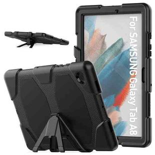 For Samsung Galaxy Tab A8 10.5 2021 X200 / X205 Colorful Silicon + PC Tablet Case(Black)