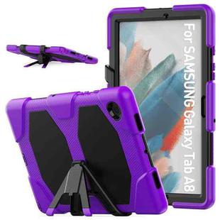 For Samsung Galaxy Tab A8 10.5 2021 X200 / X205 Colorful Silicon + PC Tablet Case(Purple)