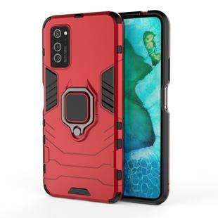 For Huawei Honor V30 Shockproof PC + TPU Protective Case with Magnetic Ring Holder(Red)