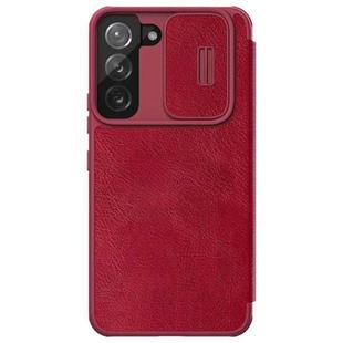 For Samsung Galaxy S22 5G NILLKIN QIN Series Pro Sliding Camera Cover Design Leather Phone Case(Red)