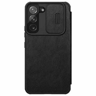 For Samsung Galaxy S22+ 5G NILLKIN QIN Series Pro Sliding Camera Cover Design Leather Phone Case(Black)