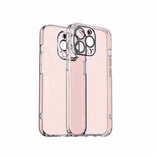 For iPhone 13 Pro Max Crystal Shield Series TPU + Glass Phone Case (Pink)