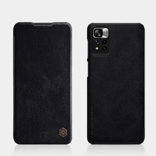 For Xiaomi Redmi Note 11 5G / 11T 5G / Poco M4 Pro 5G / 11S 5G NILLKIN QIN Series Crazy Horse Texture Leather Phone Case(Black)