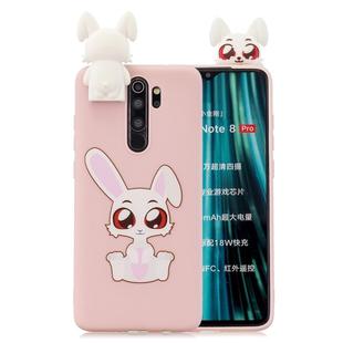 For Xiaomi Redmi Note 8 Pro Cartoon Shockproof TPU Protective Case with Holder(Rabbit)