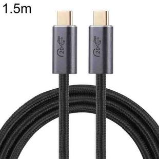 20Gbps USB 3.2 USB-C / Type-C Male to USB-C / Type-C Male Braided Data Cable, Cable Length:1.5m(Black)