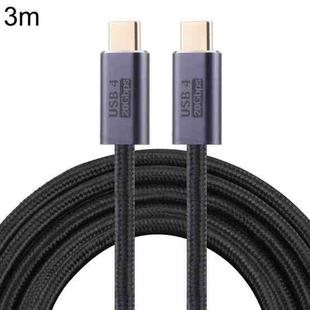 20Gbps USB 4 USB-C / Type-C Male to USB-C / Type-C Male Braided Data Cable, Cable Length:3m(Black)