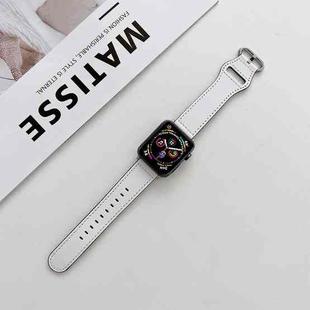 Oval Buckle Genuine Leather Strap For Apple Watch Ultra 49mm / Series 8&7 45mm / SE 2&6&SE&5&4 44mm / 3&2&1 42mm(G)