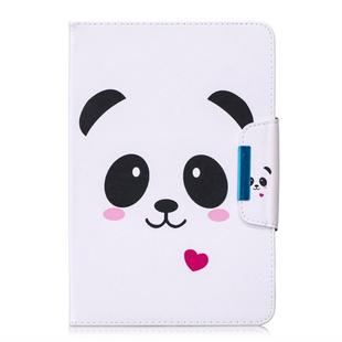 For 7 inch Tablet PC Universal Colored Drawing Horizontal Flip PU Leather Case with Holder & Card Slots(Caring Panda)