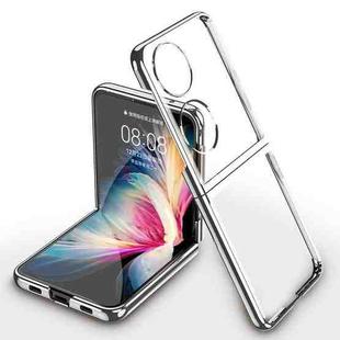 For Huawei P50 Pocket GKK Transparent TPU + Plating Phone Case(Silver)