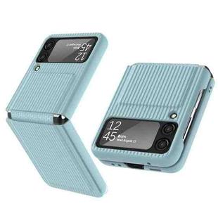 For Samsung Galaxy Z Flip3 5G GKK Ultra-thin Striped PC + TPU Phone Case(Blue)