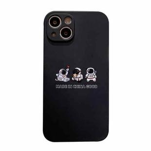 For iPhone 12 Pro Aerospace Pattern TPU Phone Case(Astronaut Buddy Black)