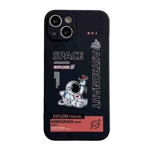 Aerospace Pattern TPU Phone Case For iPhone 12 Pro Max(Space Messenger Black)