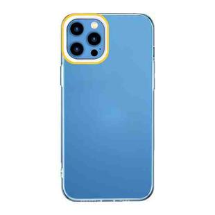 For iPhone 11 Pro Max Transparent Silicone Case (Yellow and White)