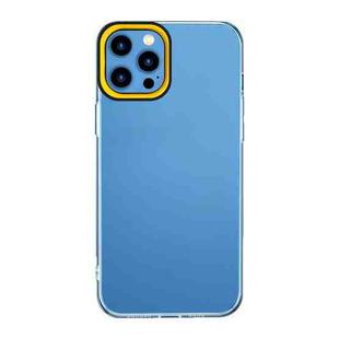 For iPhone 11 Pro Max Transparent Silicone Case (Black and Yellow)