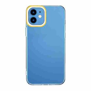 For iPhone 11 Transparent Silicone Case (Yellow and White)