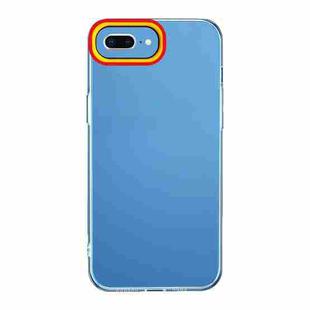 Transparent Silicone Case For iPhone 8 Plus / 7 Plus(Red and Yellow)