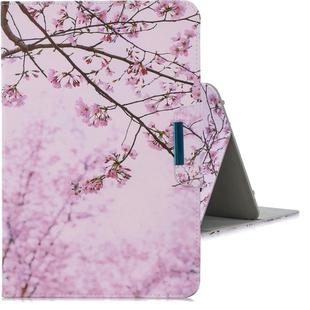 For 8 inch  Tablet PC Universal Colored Drawing Horizontal Flip PU Leather Case with Holder & Card Slot(Cherry Tree)