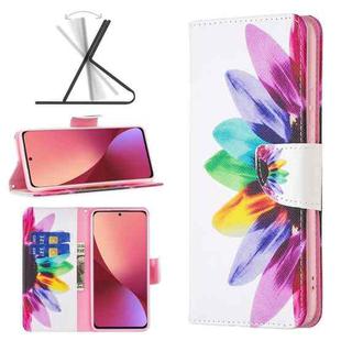 For Xiaomi 12 Colored Drawing Pattern Leather Phone Case(Sun Flower)