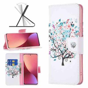 For Xiaomi 12 Colored Drawing Pattern Leather Phone Case(Little Tree)