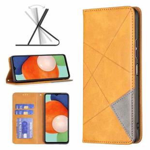 For Samsung Galaxy A13 4G Prismatic Invisible Magnetic Leather Phone Case(Yellow)