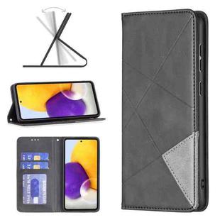 For Samsung Galaxy A73 5G Prismatic Invisible Magnetic Leather Phone Case(Black)