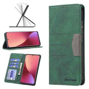 For Xiaomi 12 Magnetic Splicing Leather Phone Case(Green)