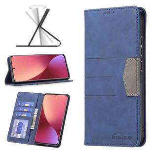 For Xiaomi 12 Magnetic Splicing Leather Phone Case(Blue)