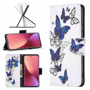 For Xiaomi 12 Colored Drawing Leather Phone Case(Butterflies)