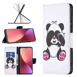 For Xiaomi 12 Colored Drawing Leather Phone Case(Panda)