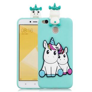 For Xiaomi Redmi 4X 3D Cartoon Pattern Shockproof TPU Protective Case(Couple Unicorn)