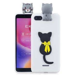 For Xiaomi Redmi 6A 3D Cartoon Pattern Shockproof TPU Protective Case(Little Black Cat)