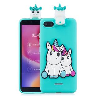For Xiaomi Redmi 6A 3D Cartoon Pattern Shockproof TPU Protective Case(Couple Unicorn)