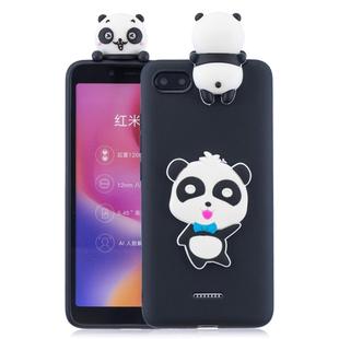For Xiaomi Redmi 6A 3D Cartoon Pattern Shockproof TPU Protective Case(Blue Bow Panda)
