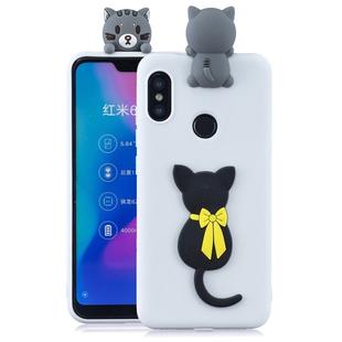 For Xiaomi Redmi 6 Pro 3D Cartoon Pattern Shockproof TPU Protective Case(Little Black Cat)