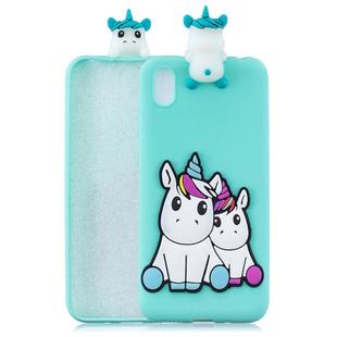 For Xiaomi Redmi 7A 3D Cartoon Pattern Shockproof TPU Protective Case(Couple Unicorn)
