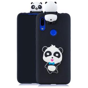 For Xiaomi Redmi Note 7 3D Cartoon Pattern Shockproof TPU Protective Case(Blue Bow Panda)