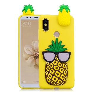 For Xiaomi Mi 6X / A2 3D Cartoon Pattern Shockproof TPU Protective Case(Big Pineapple)