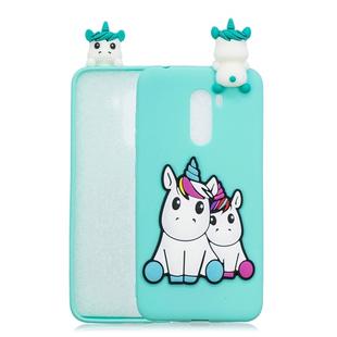 For Xiaomi Pocophone F1 3D Cartoon Pattern Shockproof TPU Protective Case(Couple Unicorn)