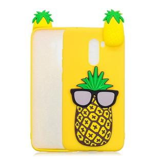 For Xiaomi Pocophone F1 3D Cartoon Pattern Shockproof TPU Protective Case(Big Pineapple)