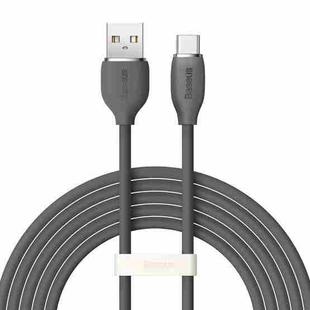 Baseus CAGD010101 Jelly Series 100W USB to USB-C / Type-C Liquid Silicone Fast Charging Data Cable, Cable Length:2m(Black)
