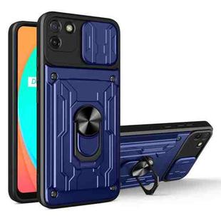For OPPO Realme C11 Sliding Camshield Card Phone Case(Sapphire Blue)