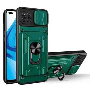 For OPPO F17 Pro / A93 Sliding Camshield Card Phone Case(Dark Green)