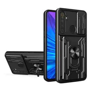 For OPPO Realme 5 / C3 Sliding Camshield Card Phone Case(Black)