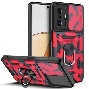 For Xiaomi Mi 11T / 11T Pro Sliding Camera Cover Design Camouflage Series Phone Case(Red)