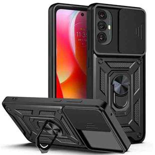 For Motorola Moto G Power 2022 Sliding Camera Cover Design TPU + PC Phone Case(Black)