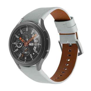 For Samsung Galaxy Watch4 40mm / 44mm Genuine Leather Watch Band(Grey)
