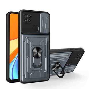 For Xiaomi Redmi 9C Sliding Camshield Card Phone Case(Grey)