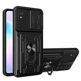 For Xiaomi Redmi 9A Sliding Camshield Card Phone Case(Black)