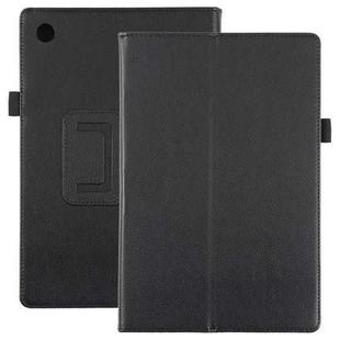For Samsung Galaxy Tab A8 10.5 2021 Litchi Texture Solid Color Leather Tablet Case(Black)
